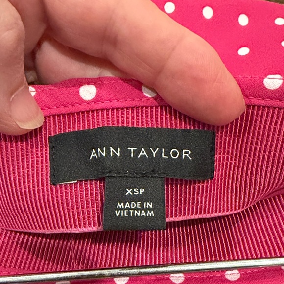 Ann Taylor Pink Polka Dot A-Line Skirt - Picture 3 of 6